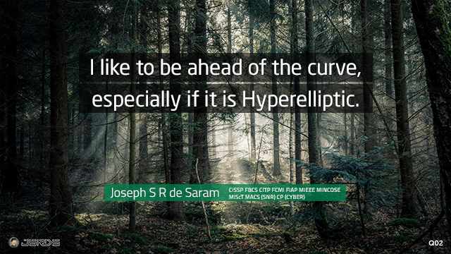I like to be ahead of the curve, especially if it is Hyperelliptic.